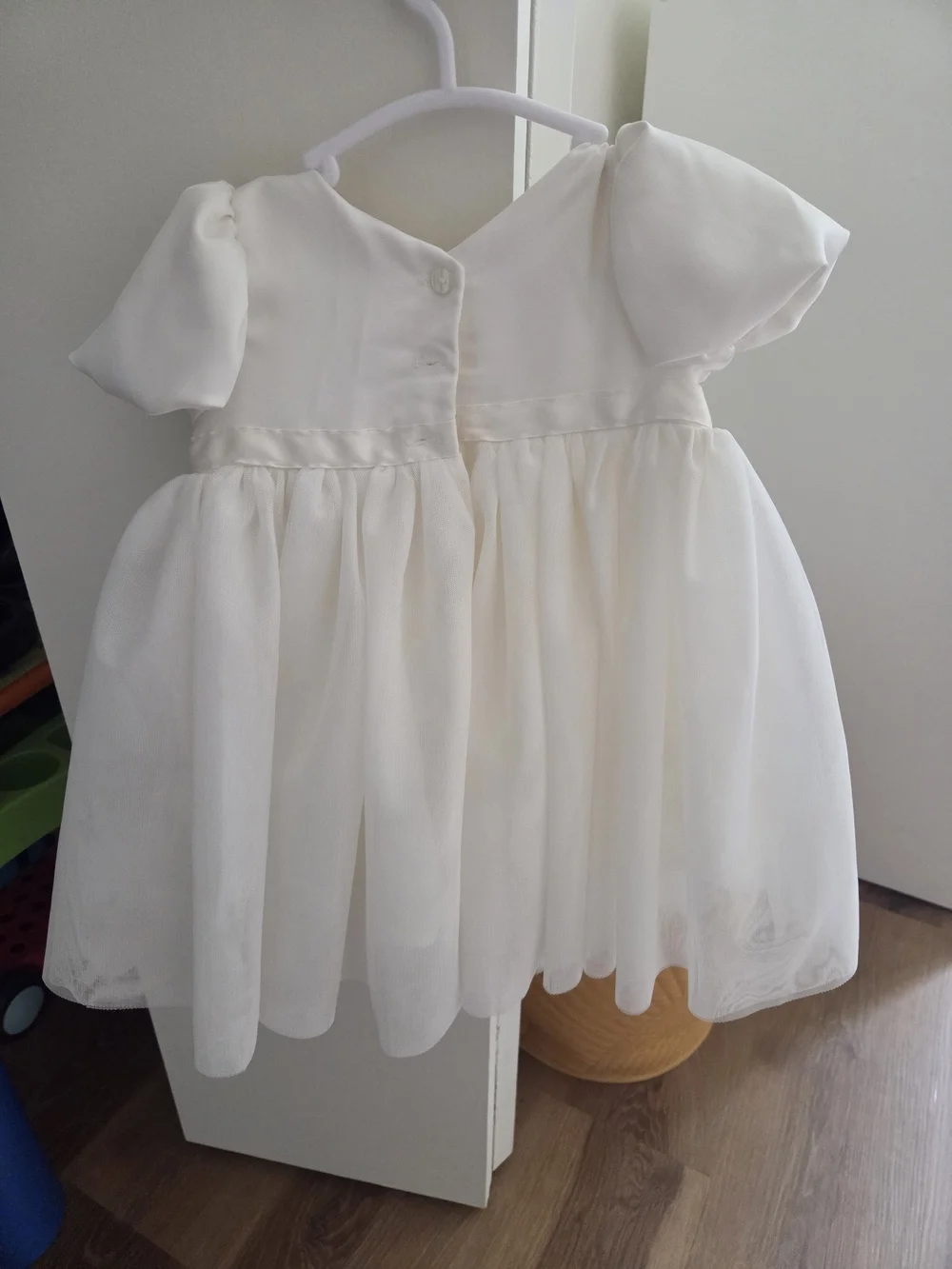 Girls' Ivory Tulle Party Dress with Puff Sleeves H&M